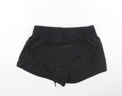 H&M Womens Black  Polyester Sweat Shorts Size 6 L4 in Regular