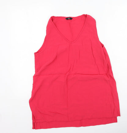 F&F Womens Pink  Viscose Camisole Tank Size 16 V-Neck