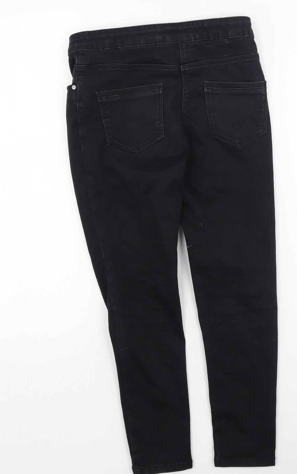 Preworn Girls Black  Cotton Skinny Jeans Size 10 Years  Regular