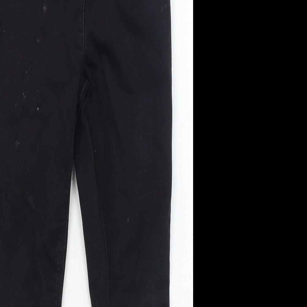 Preworn Girls Black  Cotton Skinny Jeans Size 10 Years  Regular