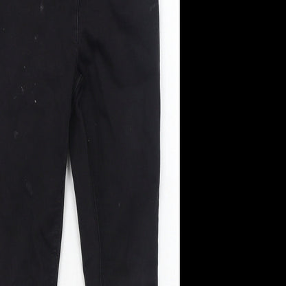 Preworn Girls Black  Cotton Skinny Jeans Size 10 Years  Regular