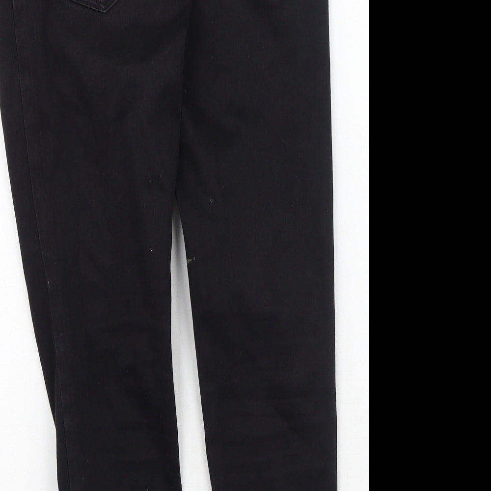 Preworn Girls Black  Cotton Skinny Jeans Size 10 Years  Regular
