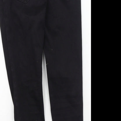 Preworn Girls Black  Cotton Skinny Jeans Size 10 Years  Regular