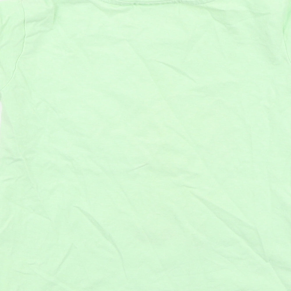 Traditional craftwear Girls Green  Cotton Basic Casual Size 5-6 Years Round Neck