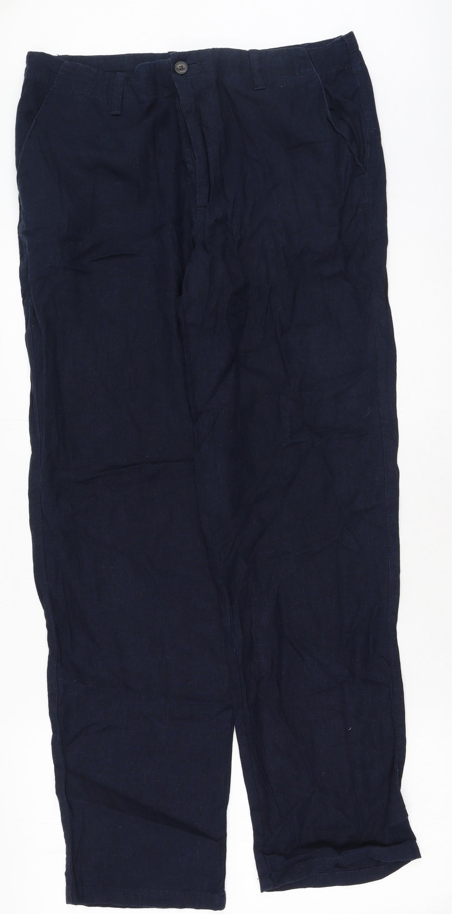 Womens UK Size 34 Marks and Spencer Regular Fit  Blue Trousers