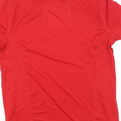 Primark  Womens Red  Polyester Basic T-Shirt Size XS Round Neck