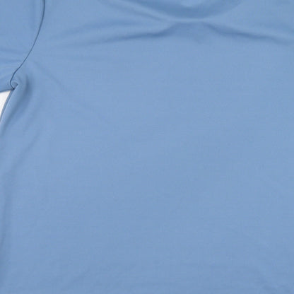 Preworn Womens Blue  Polyester Basic T-Shirt Size S Round Neck