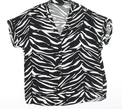 Womens UK Size 6 New Look Black Basic Blouse