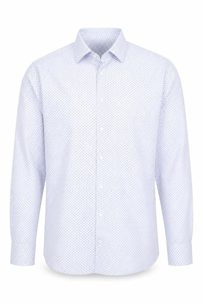 Mens UK Size 43 Marks and Spencer Blue  Button-Up Long Sleeve Casual Shirt