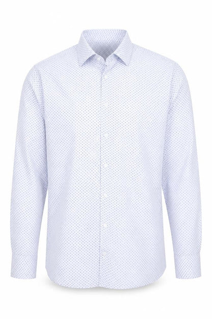 Mens UK Size 43 Marks and Spencer Blue  Button-Up Long Sleeve Casual Shirt