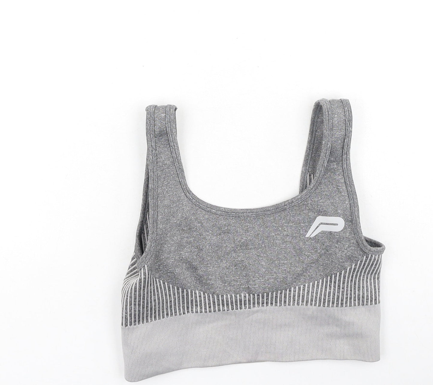 pure fitness Womens Grey  Polyester Cropped Tank Size S Round Neck