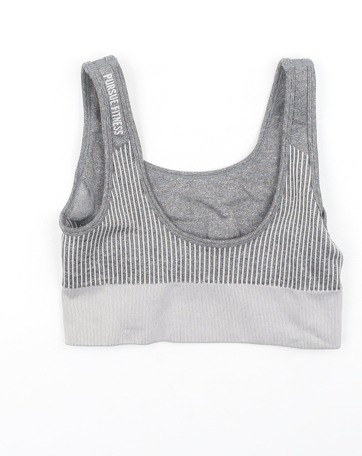pure fitness Womens Grey  Polyester Cropped Tank Size S Round Neck