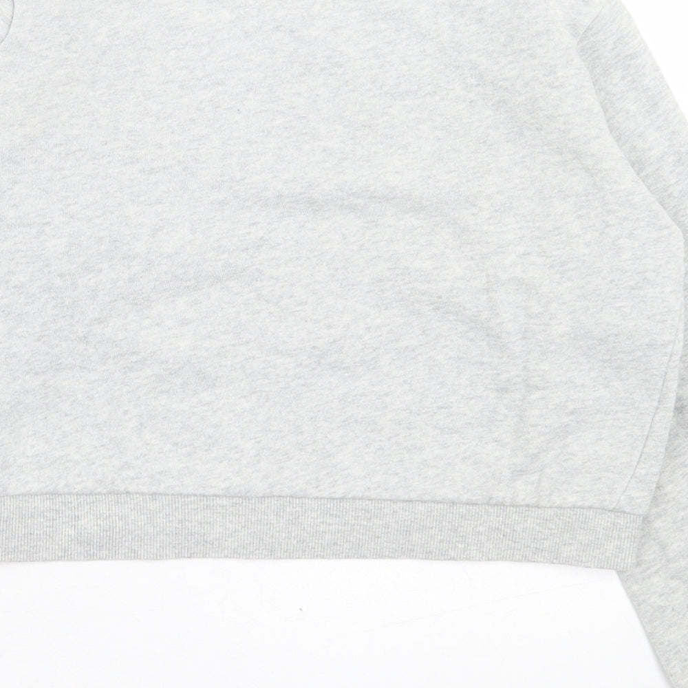 H&M Girls Grey  Cotton Pullover Sweatshirt Size 9-10 Years  Pullover - cropped