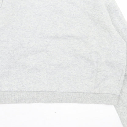 H&M Girls Grey  Cotton Pullover Sweatshirt Size 9-10 Years  Pullover - cropped