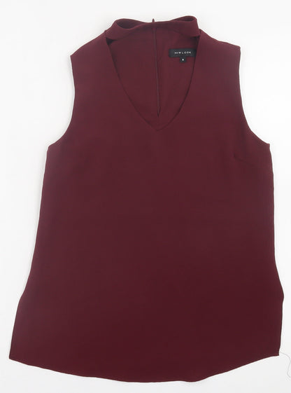 Womens UK Size 6 New Look Red Basic Tank