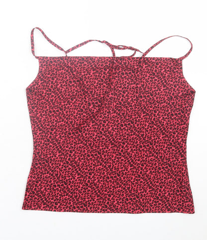 Womens UK Size 10 Topshop Pink Basic Tank