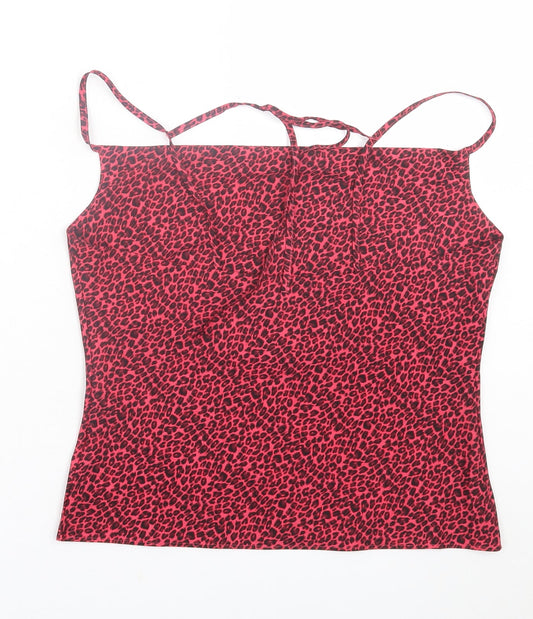 Womens UK Size 10 Topshop Pink Basic Tank