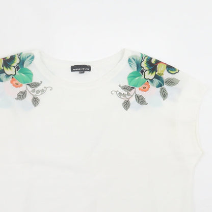 Womens UK Size 6 Warehouse White Basic T-Shirt