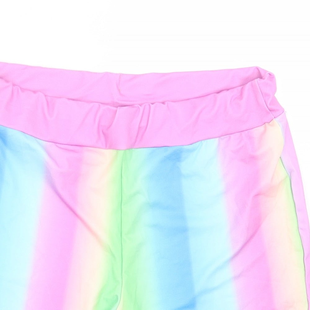 SheIn Womens Multicoloured Striped Polyester Bermuda Shorts Size XL L8 in Regular