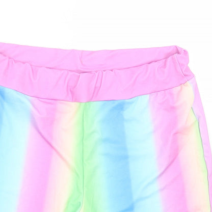 SheIn Womens Multicoloured Striped Polyester Bermuda Shorts Size XL L8 in Regular