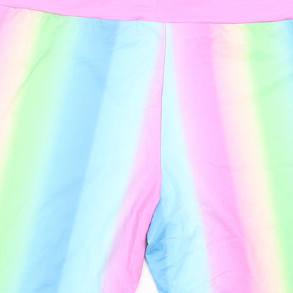 SheIn Womens Multicoloured Striped Polyester Bermuda Shorts Size XL L8 in Regular