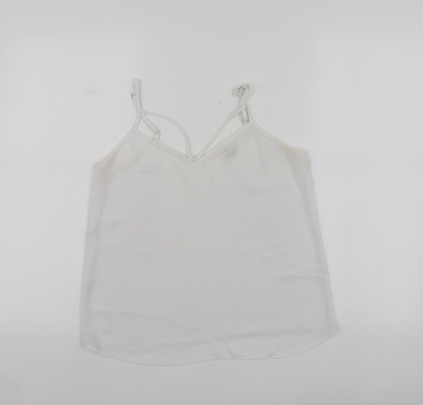 Womens UK Size 6 River Island White Basic T-Shirt