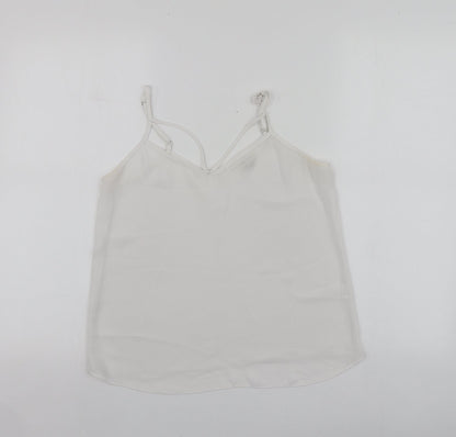 Womens UK Size 6 River Island White Basic T-Shirt