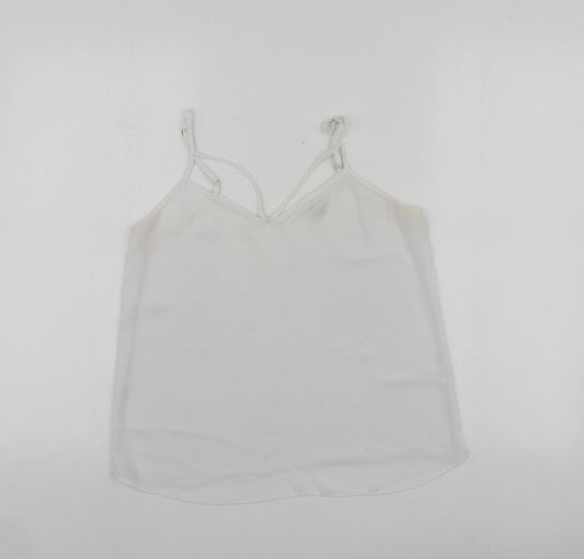 Womens UK Size 6 River Island White Basic T-Shirt