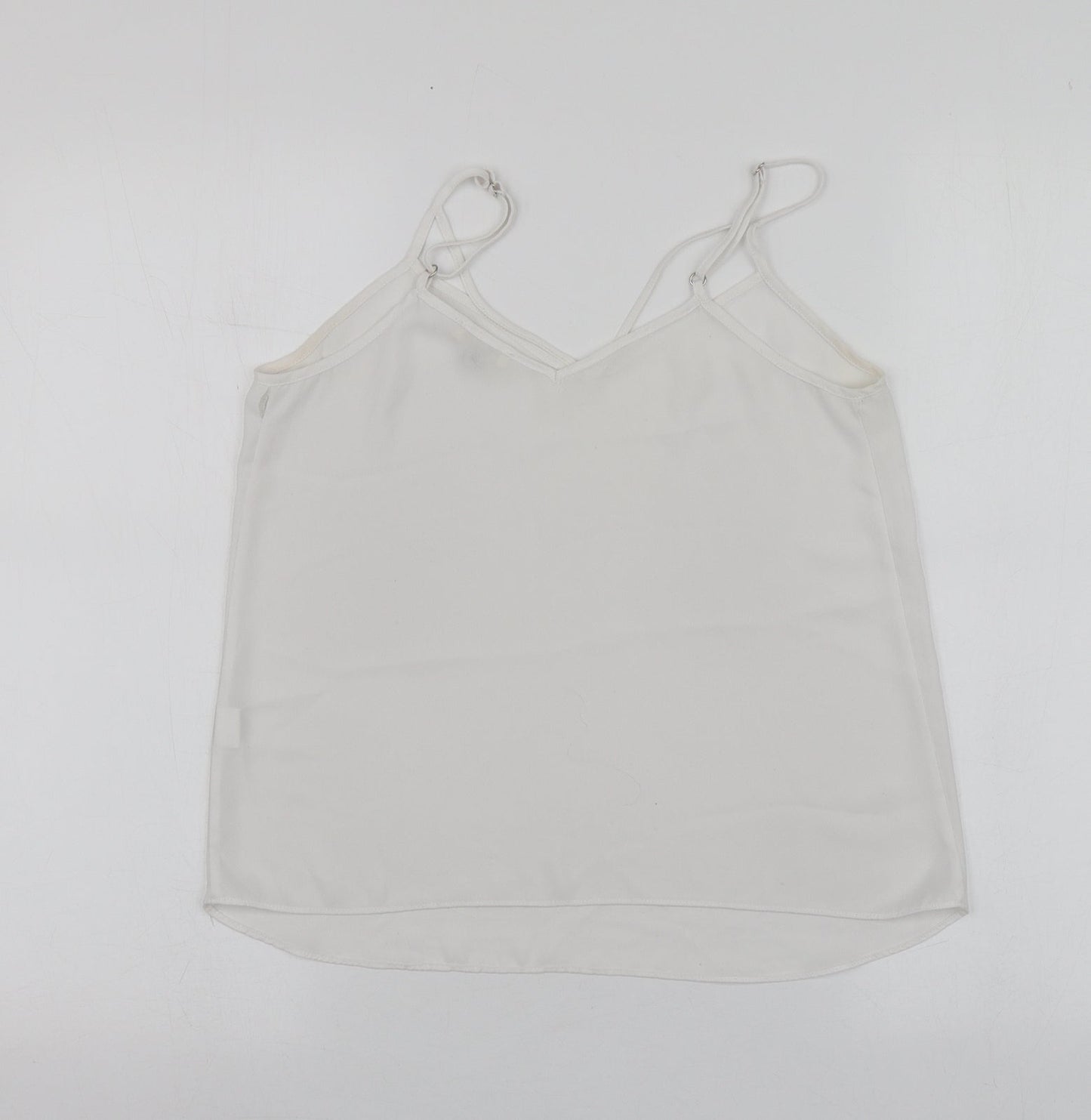Womens UK Size 6 River Island White Basic T-Shirt