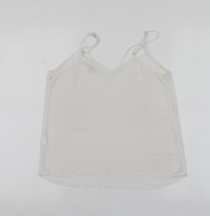 Womens UK Size 6 River Island White Basic T-Shirt
