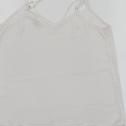 Womens UK Size 6 River Island White Basic T-Shirt