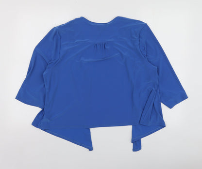 Womens UK Size 20 Nightingales Blue Cardigan Jumper