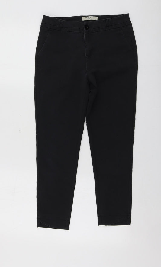 Womens UK Size S Freesia Regular Fit Chino Grey Trousers