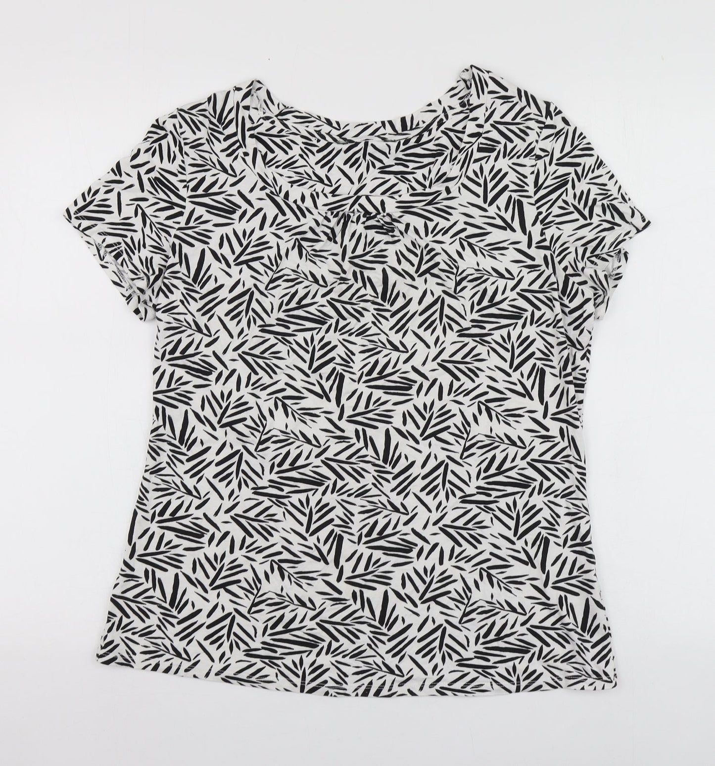 Womens UK Size 10 Bonmarché White Basic T-Shirt