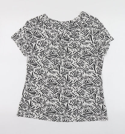 Womens UK Size 10 Bonmarché White Basic T-Shirt