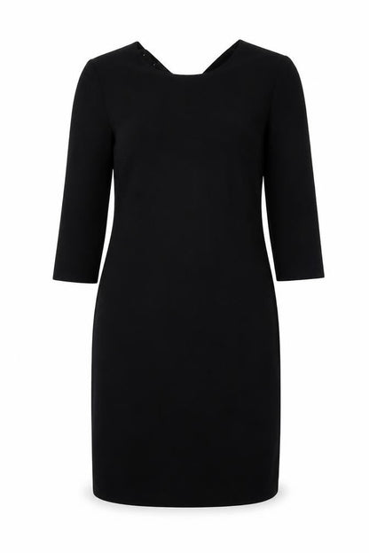 Luiza Womens Black  Polyester A-Line  Size 40  Round Neck