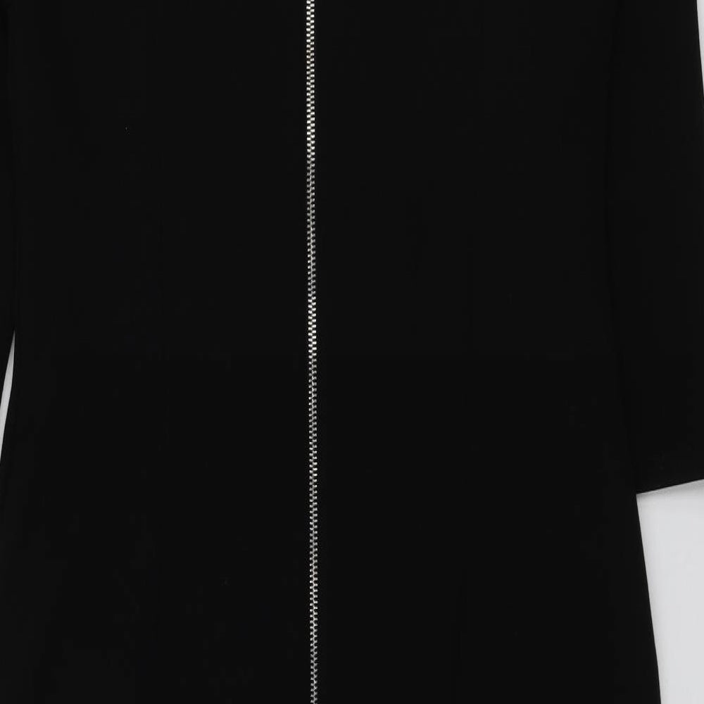Luiza Womens Black  Polyester A-Line  Size 40  Round Neck