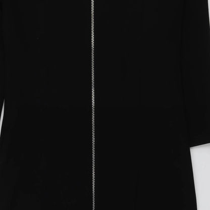 Luiza Womens Black  Polyester A-Line  Size 40  Round Neck