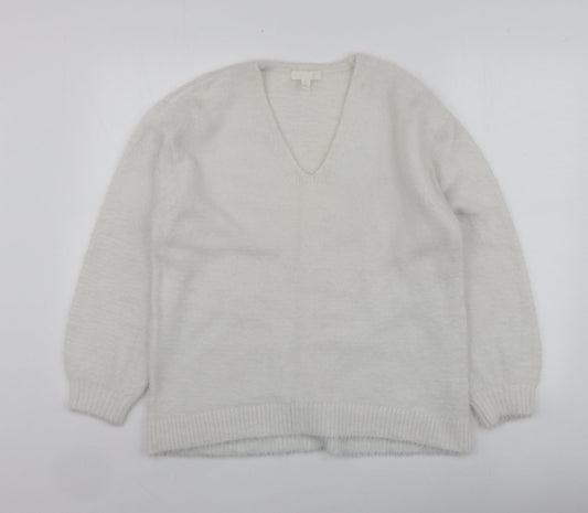 Womens UK Size S H&M White Pullover Jumper