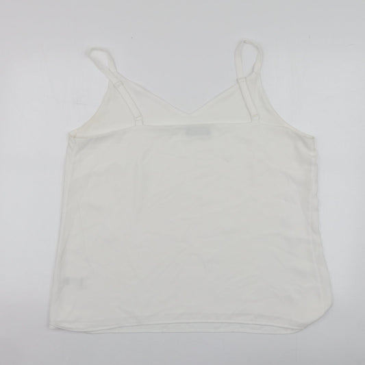 F&F Womens White  Polyester Basic Blouse Size 20 V-Neck