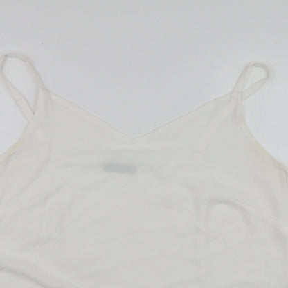 F&F Womens White  Polyester Basic Blouse Size 20 V-Neck