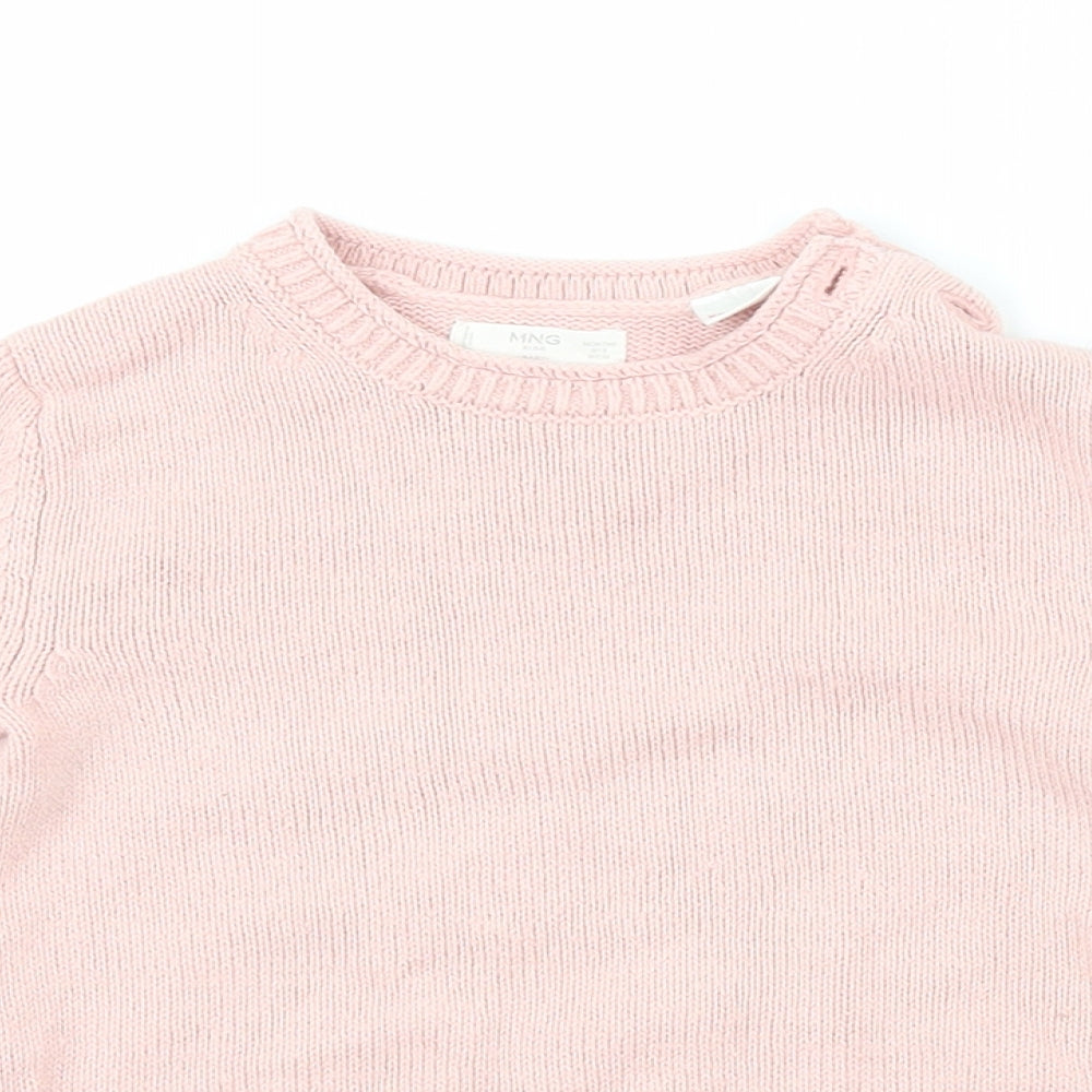MNG Girls Orange  Cork Cardigan Jumper Size 9-12 Months