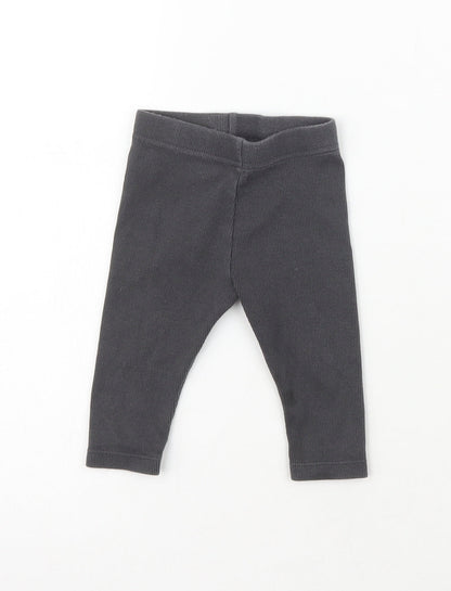 Marks & Spencer Girls Grey  Cotton Sweatpants Leggings Size 3-6 Months