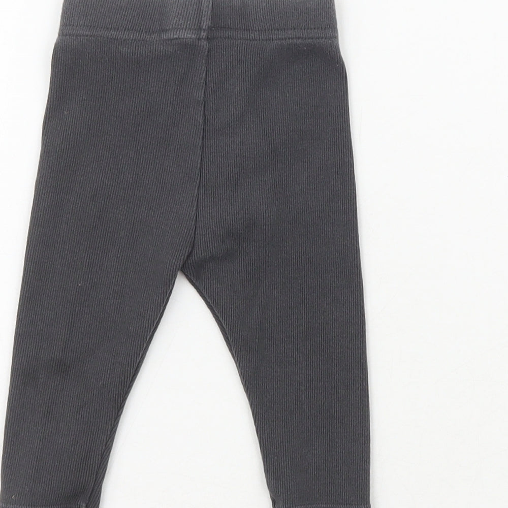 Marks & Spencer Girls Grey  Cotton Sweatpants Leggings Size 3-6 Months