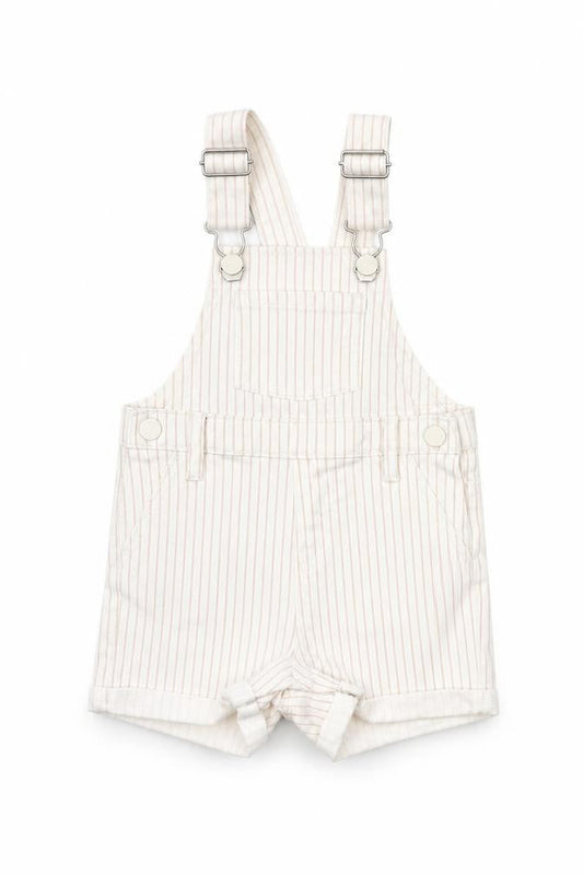 Atmosphere Girls Beige Striped  Dungaree One-Piece Size 6-9 Months