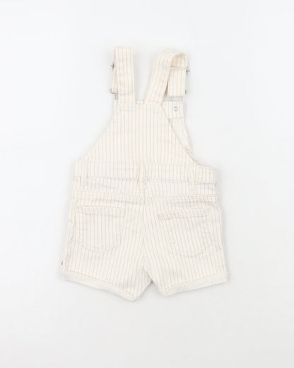 Atmosphere Girls Beige Striped  Dungaree One-Piece Size 6-9 Months