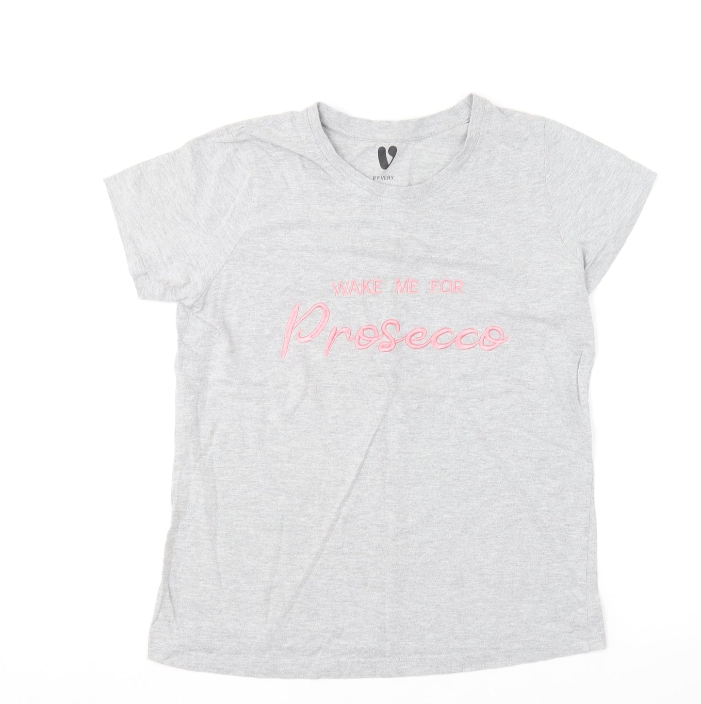 Womens UK Size 8 Very Grey Basic T-Shirt