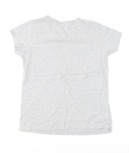 Womens UK Size 8 Very Grey Basic T-Shirt