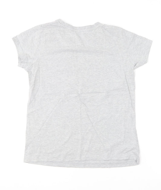 Womens UK Size 8 Very Grey Basic T-Shirt