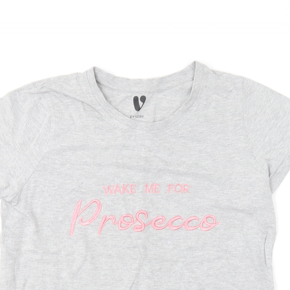 Womens UK Size 8 Very Grey Basic T-Shirt